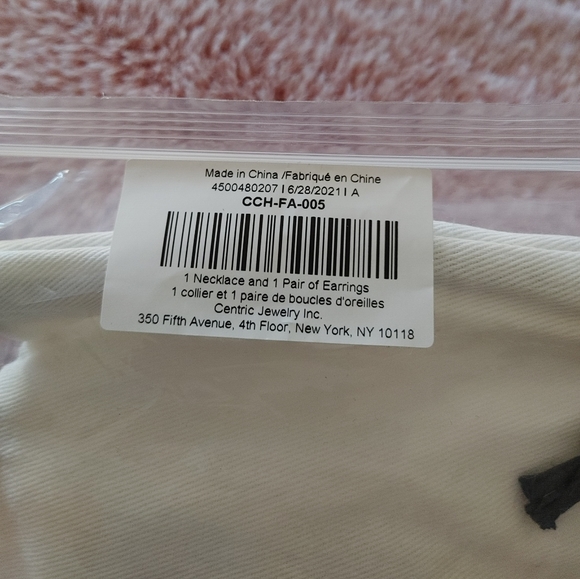 NWT COACH open circle necklace and tea rose earring set - Picture 6 of 8